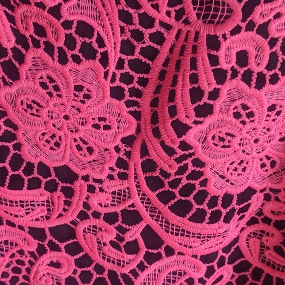 Lace Lined Sleeveless Top Pink 2xl - Picture 2 of 4